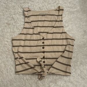 American Eagle striped tie tank